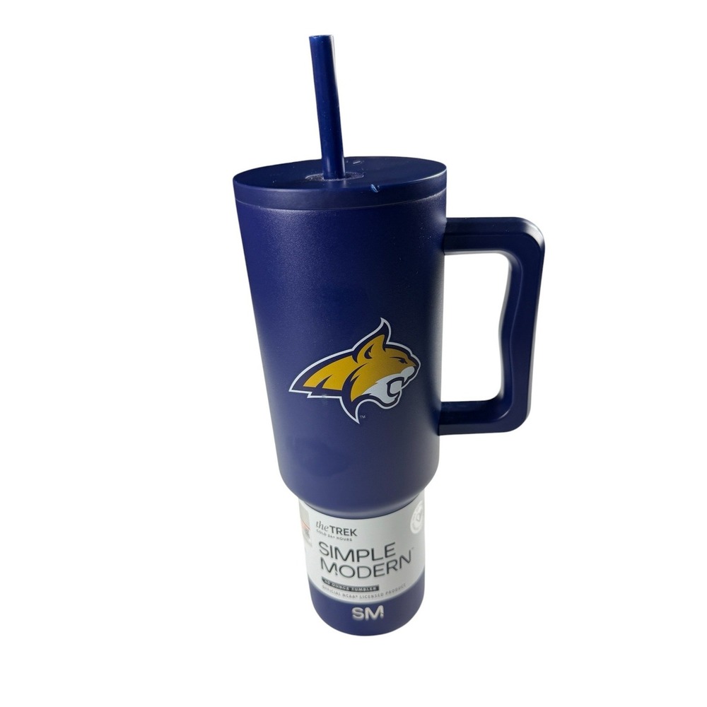 Simple Modern Montana State Bobcats‎ 40oz Trek Tumbler Navy Blue NCAA New